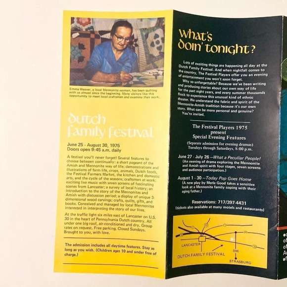 Vintage 1975 Dutch Family Festival Pennsylvania Travel Brochure Souvenir - Picture 8 of 9